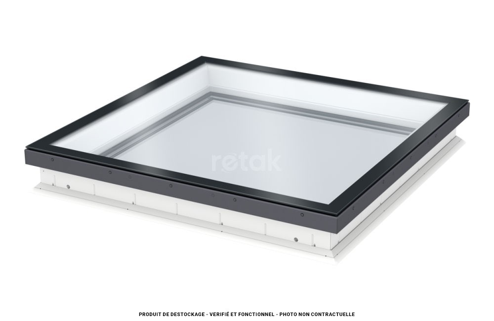 Fenêtre toit plat fixe 100x100