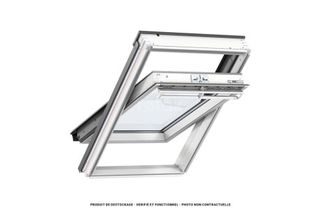 Fenêtre 134x140 VELUX - Rotation / Bois laqué blanc / Tout confort