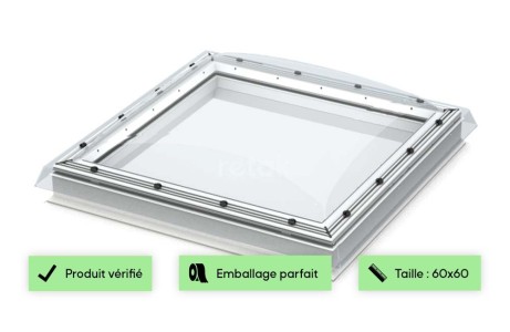 Fenêtre toit plat fixe acrylique 60x60 VELUX 2
