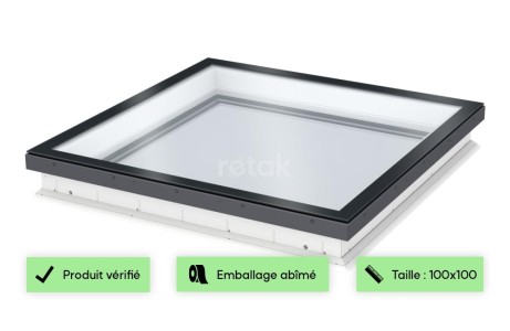 Fenêtre toit plat fixe 100x100 2