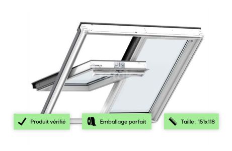 Verrière VELUX 151x118 - Confort / Bois laqué blanc 2