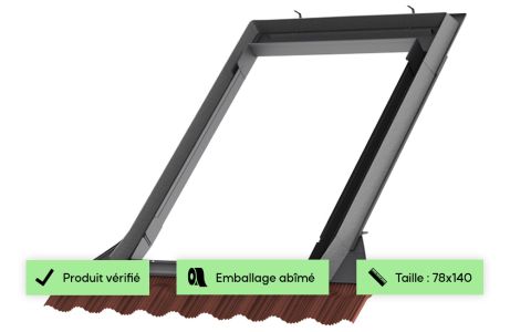 Raccord remplacement VELUX Rouge-brun - 78x140 - EW MK08 2