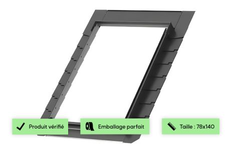 Raccord VELUX ardoises - 78x140 - EDL MK08 - Gris 2
