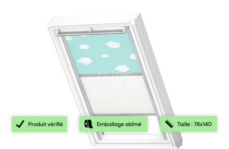 Store velux duo occultant et tamisant VKI / VES / V21 - 78x140 - Ciel bleu nuages 2