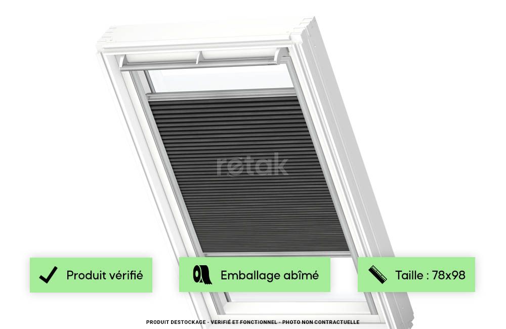 Store velux occultant et isolant 78x98 - VKI / VES / V21 - Noir