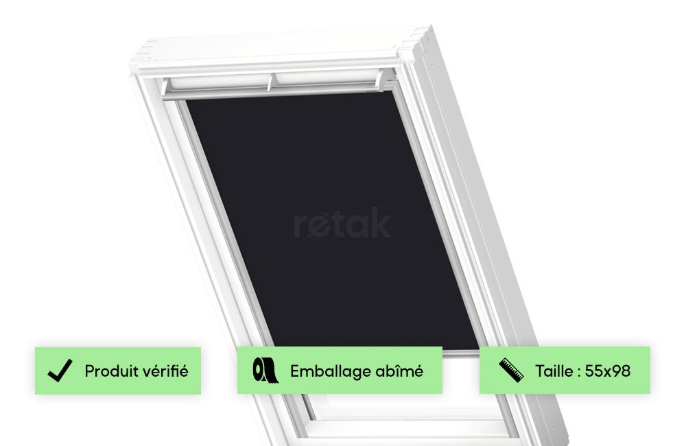 Store velux occultant - VKI / VES / V21 - 55x98 - Noir