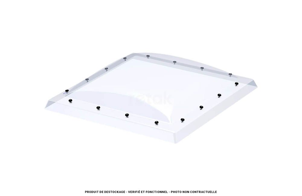 Protection acrylique transparente fenêtre toit plat 100x100