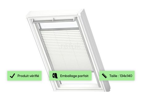 Store plissé blanc VELUX 134x140 V22 2