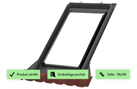 Raccord étanchéité VELUX - EDJ MK06 - Rouge-brun 2