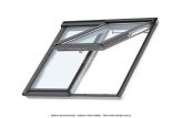 Verrière VELUX 151x118 - GPLS MMK06 - Projection / Confort / Bois laqué blanc