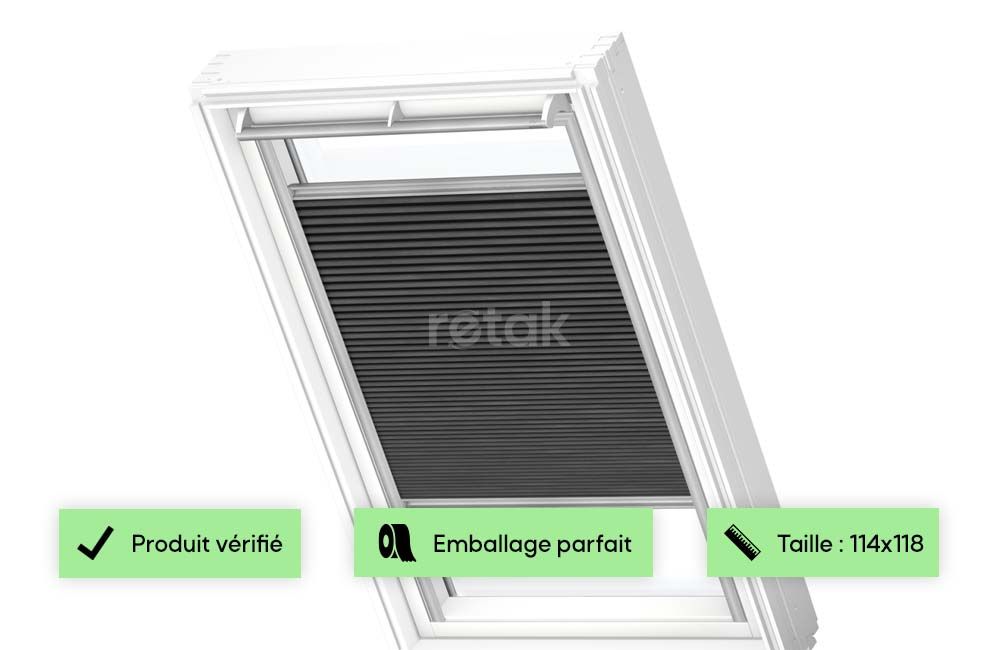 Store VELUX occultant et isolant noir FHC 4 / 606 / S06