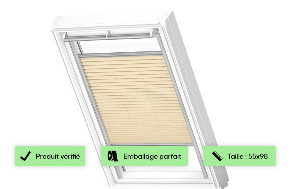 Store velux plissé beige FHL CK04
