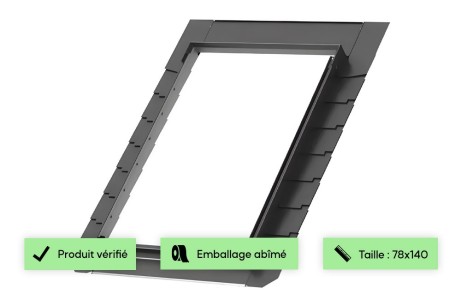Raccord étanchéité de remplacement - Ardoises / Avec isolant - EL MK08 VELUX - Emballage abîmé 2