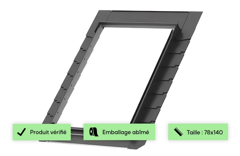 Raccord étanchéité de remplacement - Ardoises / Avec isolant - EL MK08 VELUX - Emballage abîmé