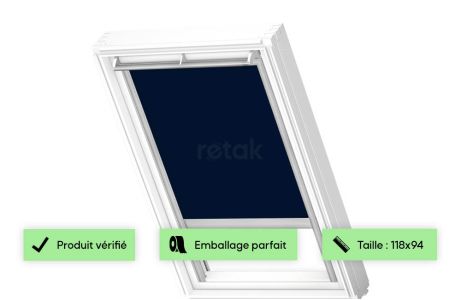 Store VELUX occultant motorisé filaire bleu foncé - DML PK06 2