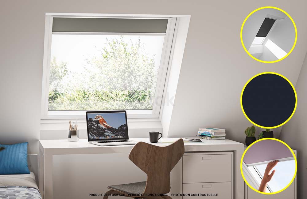 Img illustrative Store occultant bleu foncé VELUX