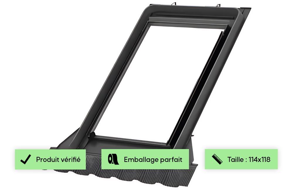 Raccord VELUX 114x118 - EDJ SK06 - Gris - Pose encastrée