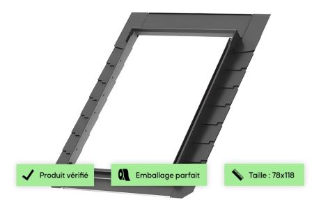 Raccord tuiles plates 78x118 VELUX - EDP M06 - Gris 2