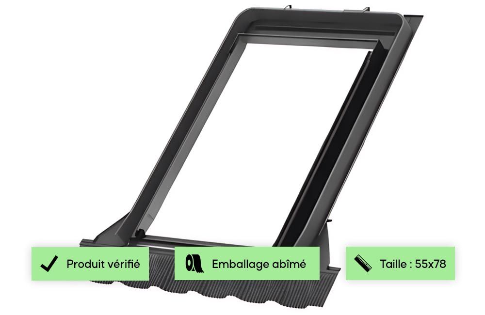 Raccord VELUX 55x78 - EDW CK02 - Gris - Tuiles mécaniques