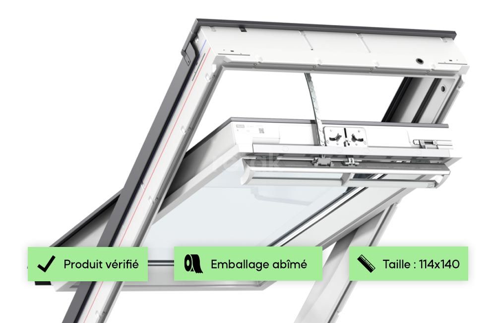 Fenêtre solaire 114x118 VELUX - GGU SK08 - Rotation / Polyuréthane / Tout confort