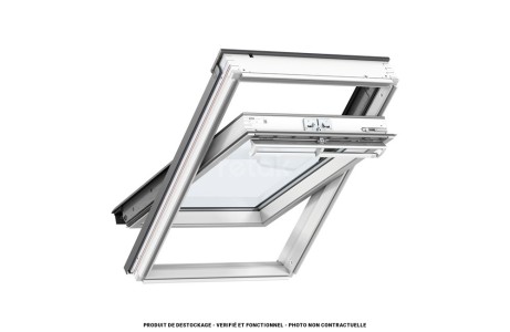 Fenêtre 78x98 VELUX - GGL MK04 - Rotation / Bois laqué blanc / Confort