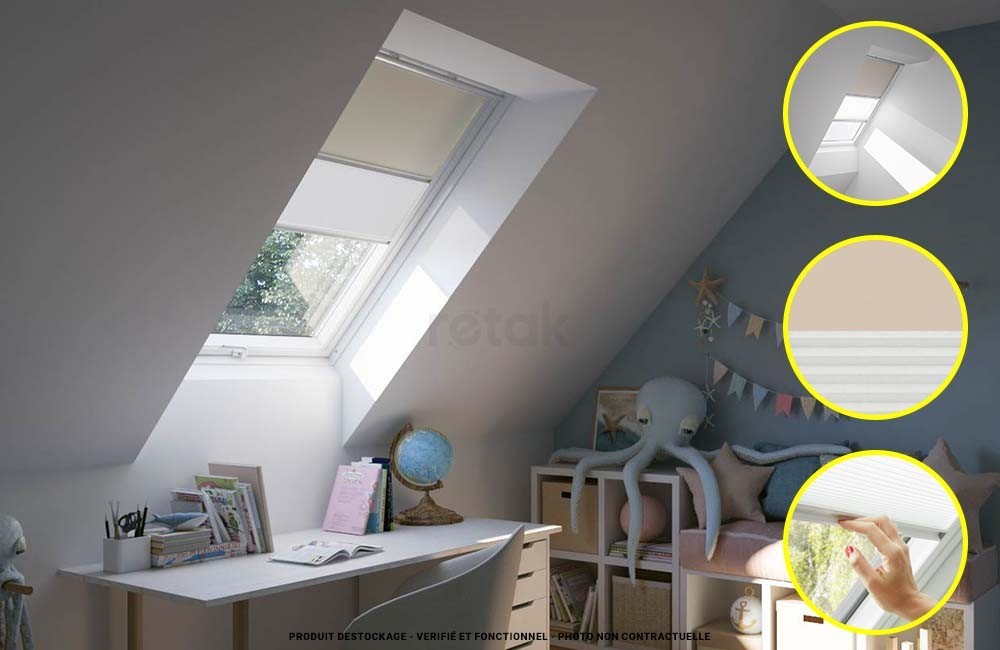 Image illustrative Store velux duo occultant et tamisant