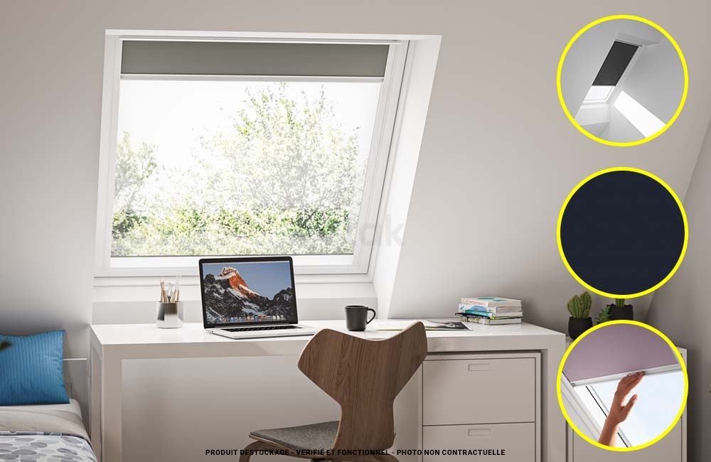 Image illustrative Store velux occultant - VKI / VES / V21 - 114x118 - Gris