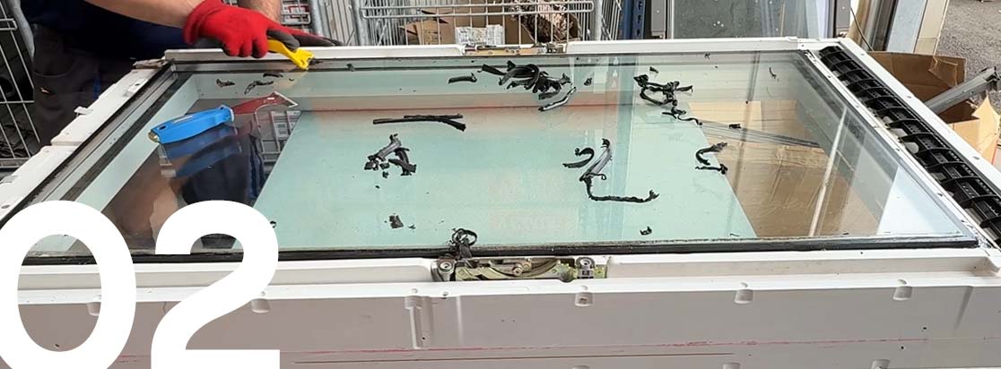 Etape deux, nettoyer le vitrage