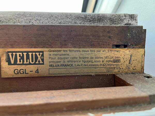 plaque velux